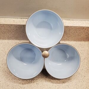 New Place Melamine Condiment 3 Section Compartment Dips Appetizers Serving Dish